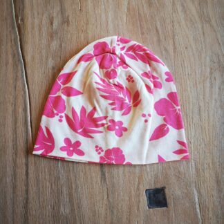 Beanie Gr. 50-52 weiss/pink