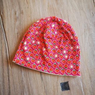 Beanie Gr. 50-52 Erdbeeren