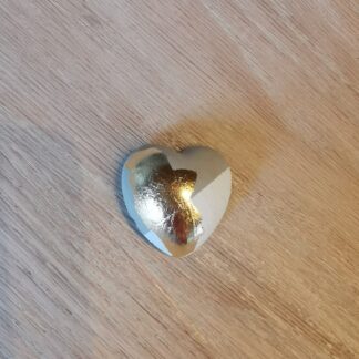 Herzmagnet weiss/gold 1